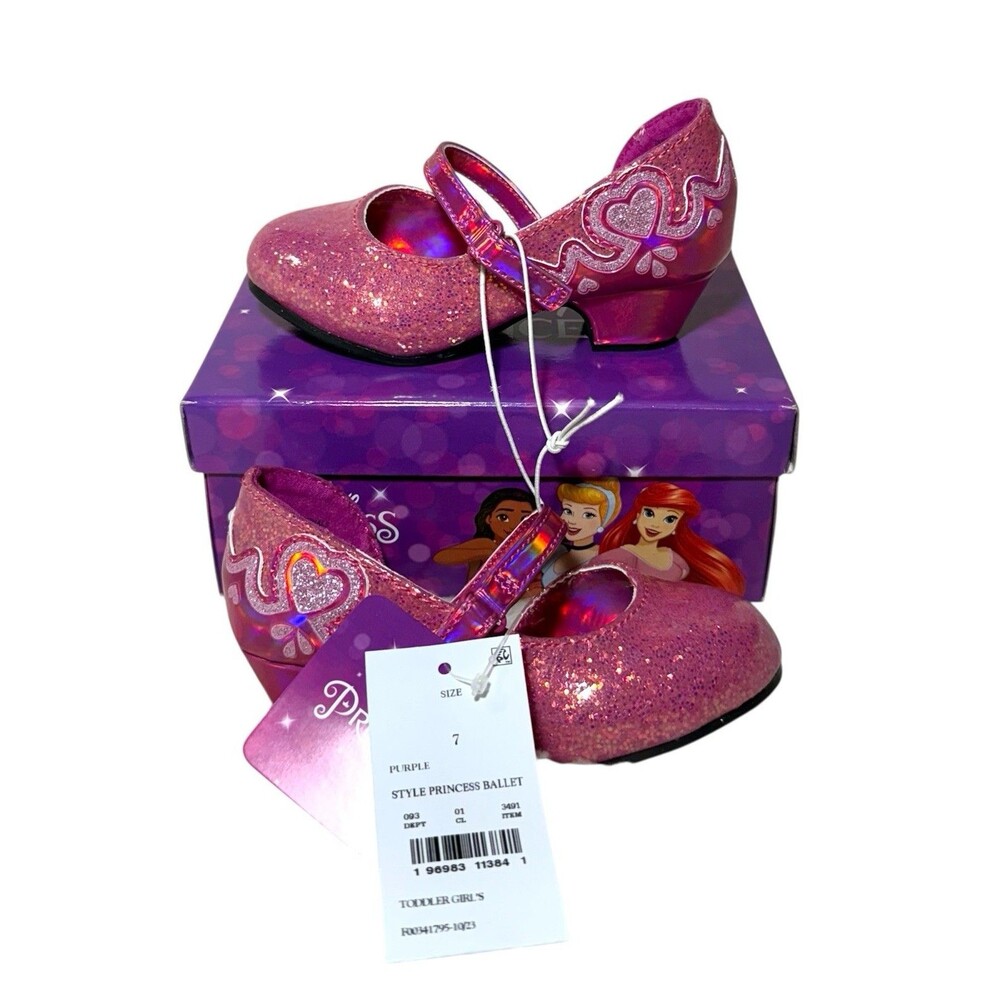 Toddler Girls' Disney Princess Ballet Flats - Purple - Size 7 New